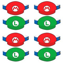 Super Mario 8 Party Hats...